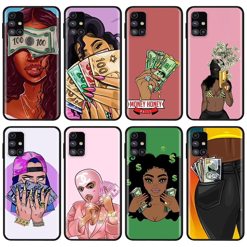 

Afro Girls Black Women Art For Samsung Note 20 10 8 9 M02 M31 S M60S M40 M30 M21 M20 M10S F62 M01 Ultra Pro Plus Phone Case
