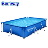 original bestway 56404 durable above ground rectangular frame easy set swimming gartenool for family babys real pool bestway