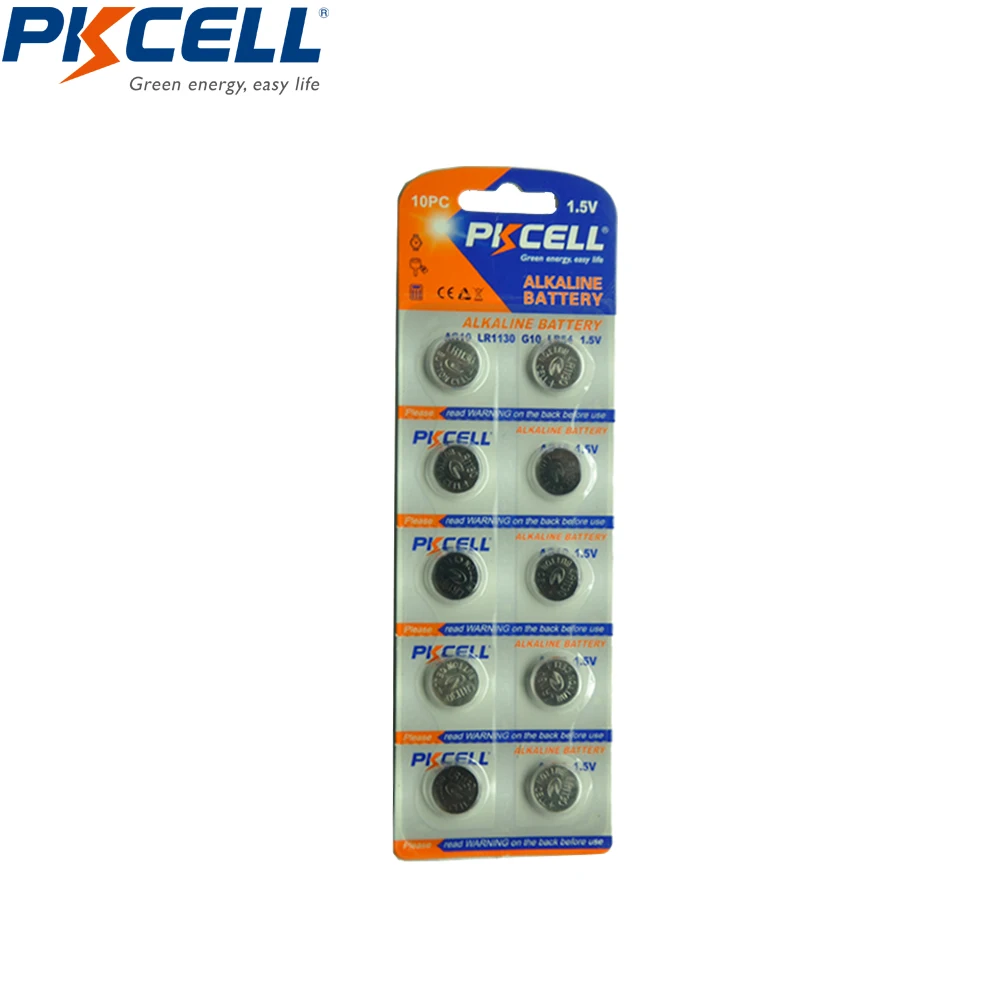 10 шт. AG10 Щелочная Кнопка монета батарея 1,5 в равна 189 LR54 LR1130 L1131 389 390 для пуль яйца часы калькуляторы