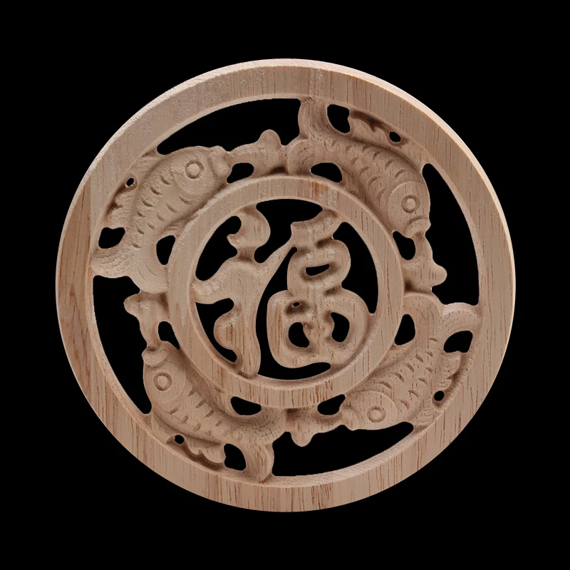 

European Ornamental Antique Wood Applique Wood Decal Wood Mouldings Large Long Flower Oval Wooden Corner Doors Furniture Cabinet