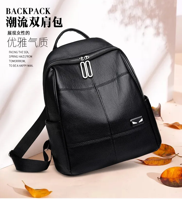 Новые черные Модные Рюкзаки повседневные женские рюкзаки из искусственной кожи