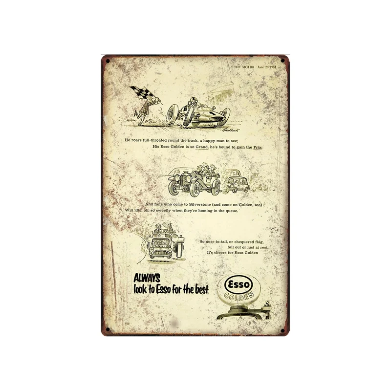 Ретро-стиль винтажная тарелка настенный паб домашнее искусство Декор автомобиль