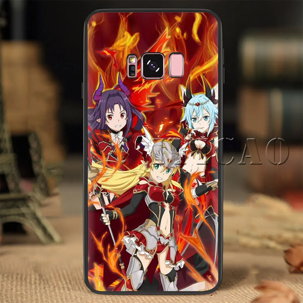 Sword Art Online Soft Silicone Phone Case Cover for Samsung A3 A5 A6 A7 A8 A9 Plus J6 A2 Core J4 J7 Duo J8 | Мобильные телефоны и