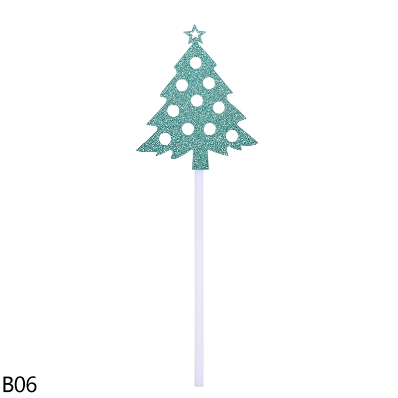 b06 green tree 10 шт, рождественские мини елки торт фигурки жениха и невесты; для детей, Рождественская детская одежда, вечерние поставки подарки год вечерние украшения торта - Цвет: b06 green tree