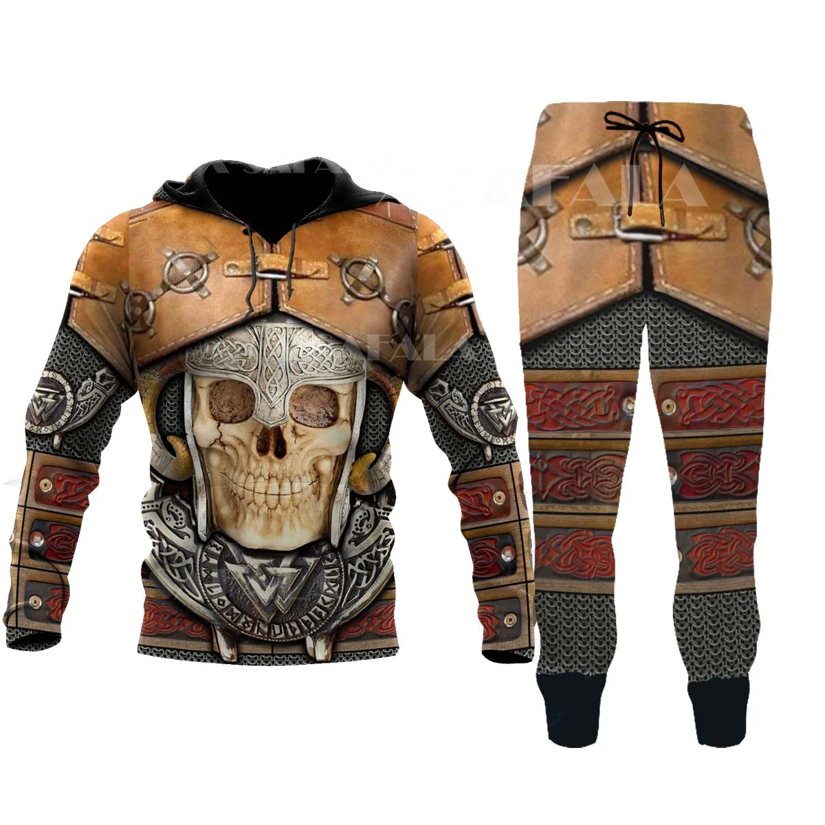 

Брюки мужские с капюшоном и 3D-принтом, на осень/зиму