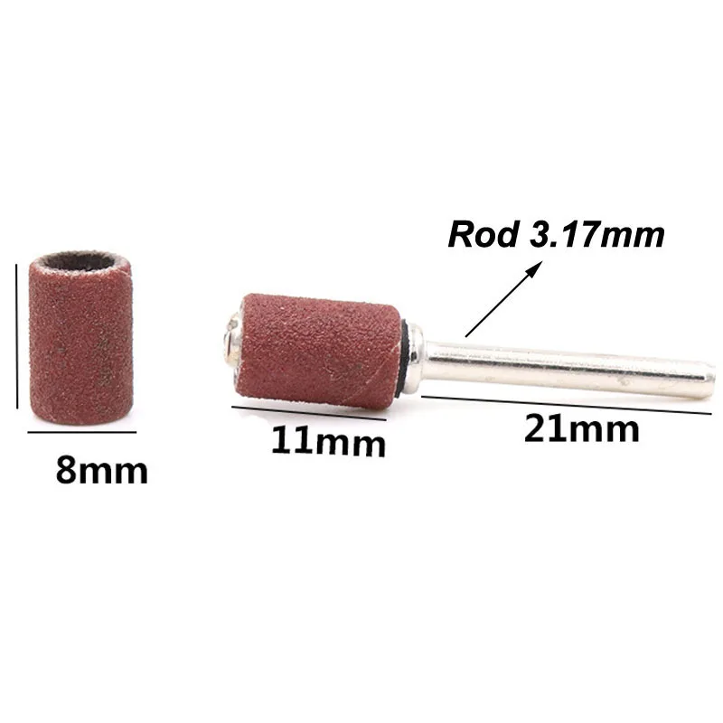 

100PCS Grinding Sanding Sleeves 80/150/180/240/320/600 Grit Sandpaper Drill Tools Accessories High Quality Material