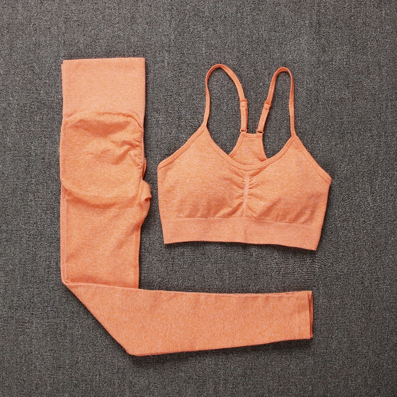 ATHVOTAR Women Fitness Yoga Sets Newest Seamless Sports Suits High Waist GYM Pants Sportswear Workout Bra+Leggings |