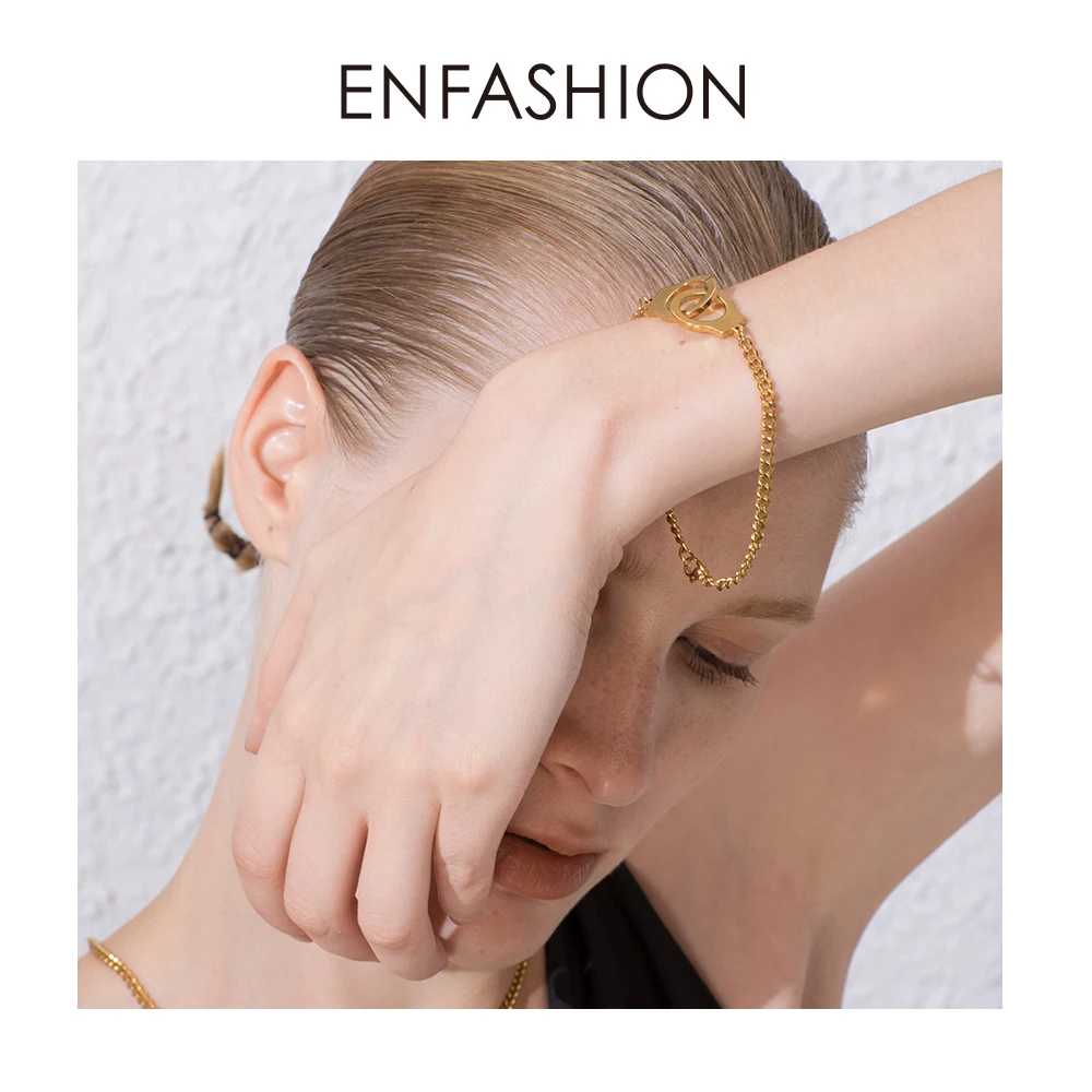 ENFASHION панк наручные браслеты из нержавеющей стали Викинг замок цепь браслет для женщин ювелирные изделия подарки для пары BM192013