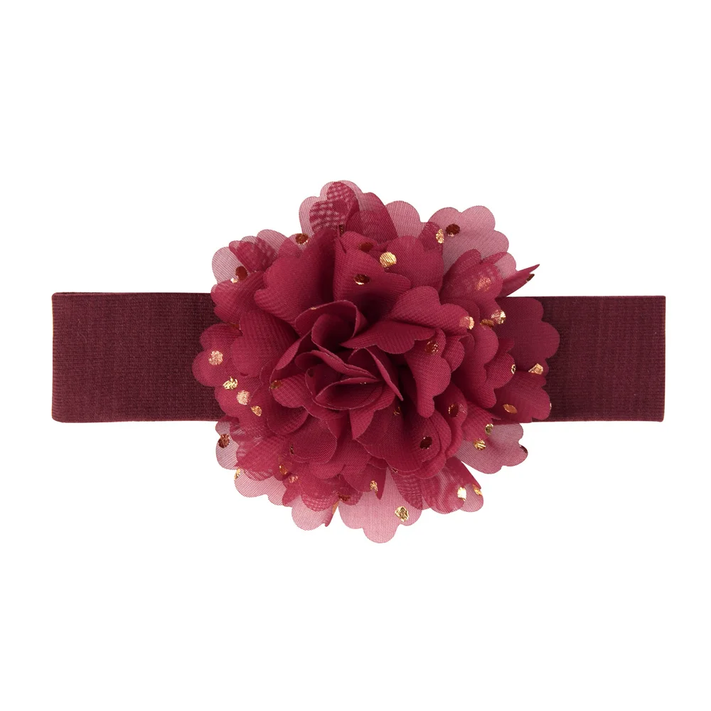 1 шт. повязка на голову с цветочной лентой для маленьких девочек однотонная