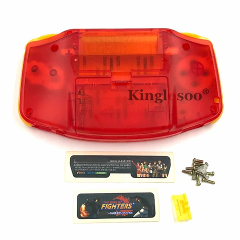 Полностью прозрачный красный чехол «сделай сам» для Nintendo Game boy Advance GBA, запасной чехол с резиновыми линзами для экрана