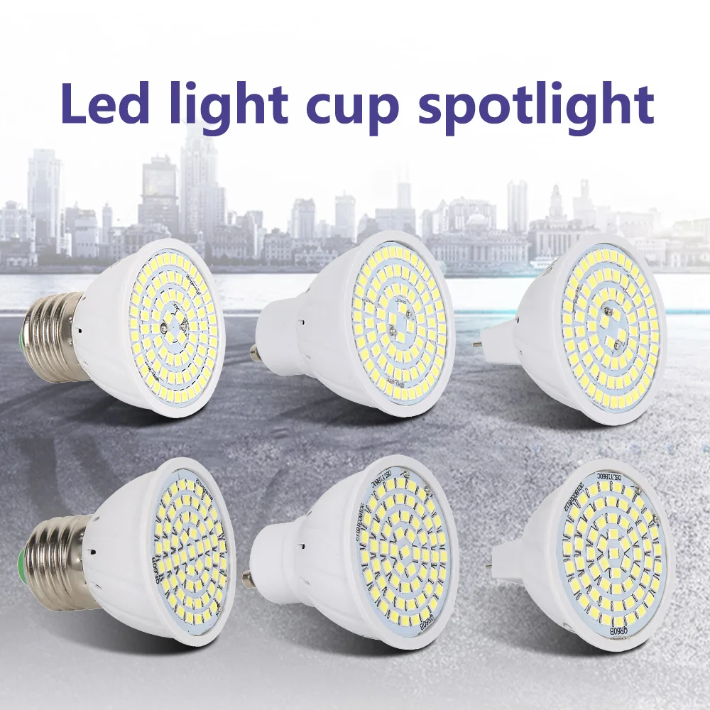 Светодиодный точечный светильник 220 в 3000 К светодиодный Blubs SMD2835 лампа чашка E27 GU10