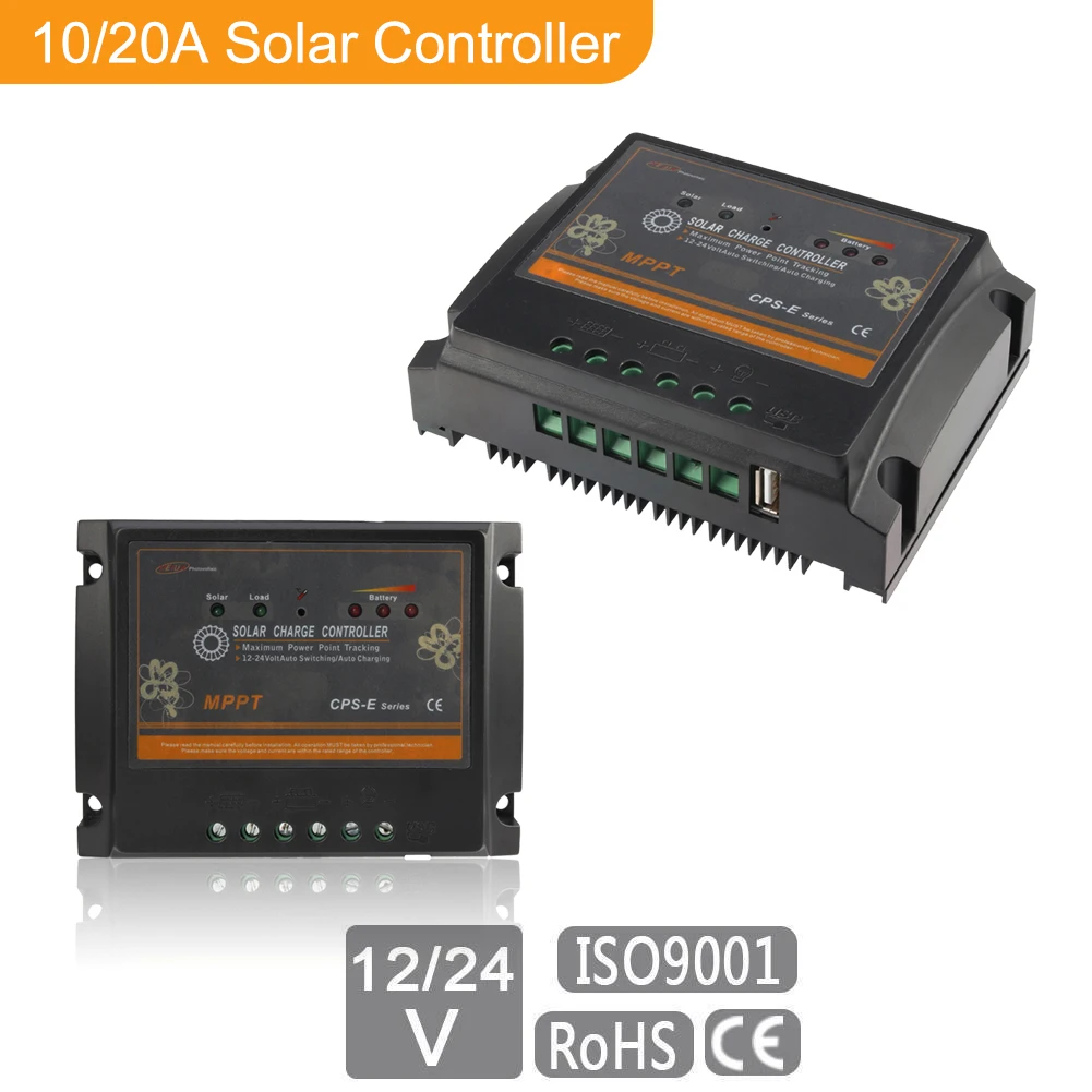 20A/10A автоматический Солнечный Контроллер Заряда MPPT W/USB 5V Выходная солнечная