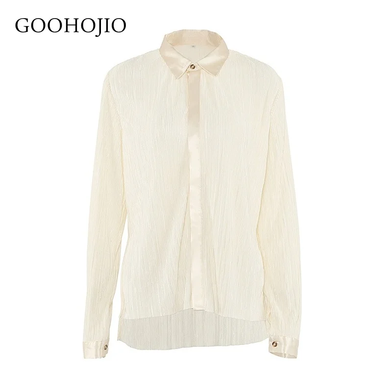 

GOOHOJIO 2021 New Spring and Autumn Fashionable Women Shirts Temperament Blouses for Women Comfortable Casual Suit Shirts Women
