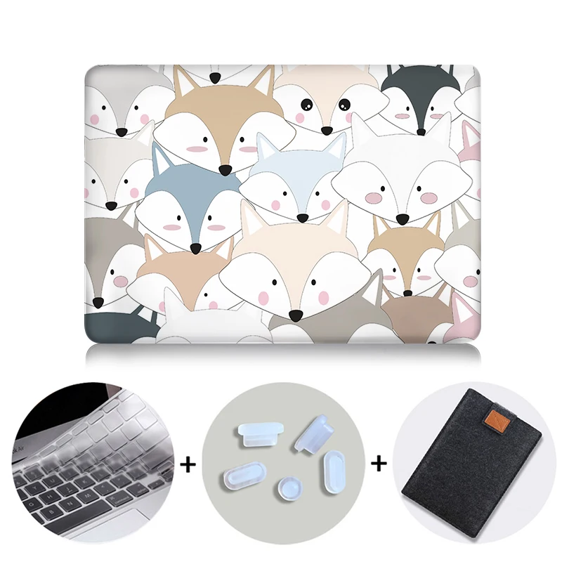 Чехол MTT для Macbook Air Pro retina 11, 12, 13, 15 дюймов, сенсорная панель, милый чехол с мультяшными животными для macbook Air 13,3, чехол для ноутбука - Цвет: MB17