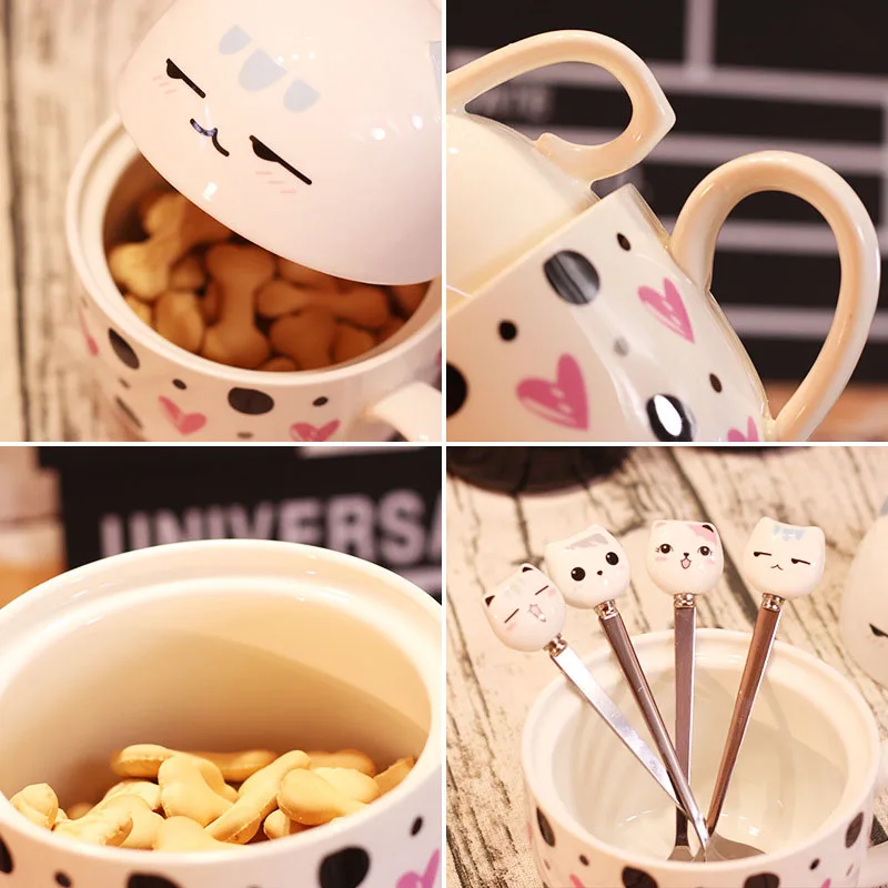 400 мл многофункциональные керамические кружки креативная мультяшная чашка для