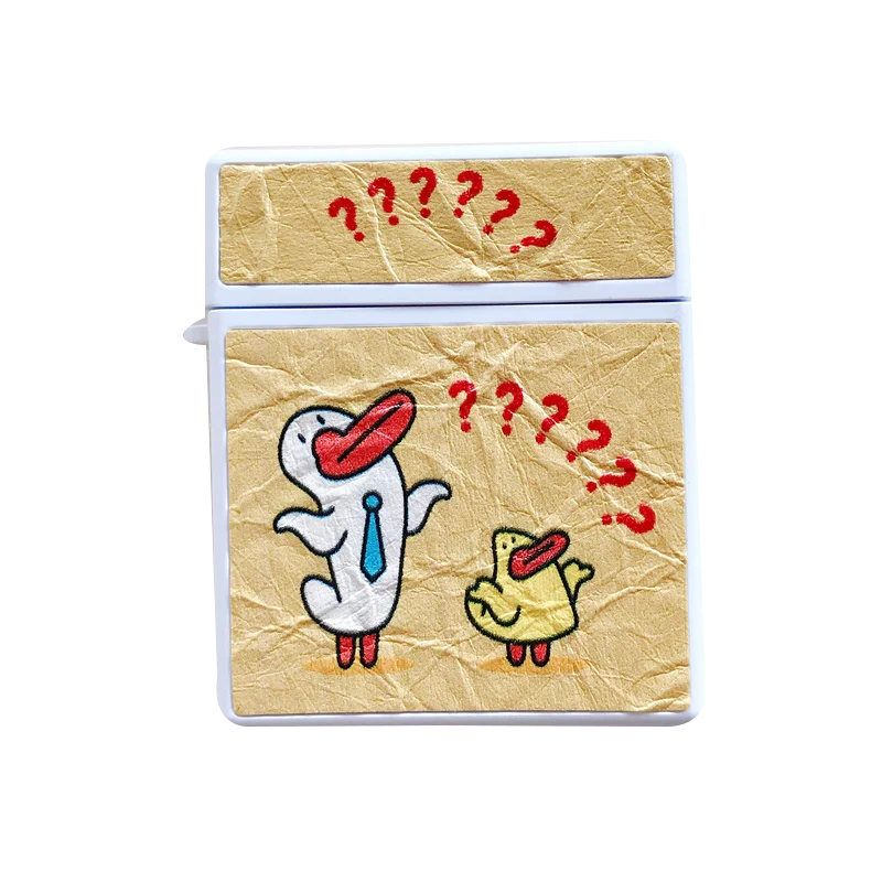 Складной чехол с мультяшной уткой для apple Airpods новый квадратной коробкой Apple 1 2