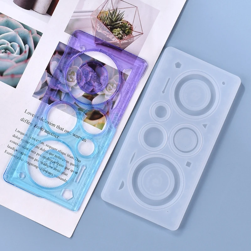 

С украшением в виде кристаллов эпоксидная смола, форма Геометрическая линейка литья силиконовая форма «сделай сам» ремесла инструмент E15E