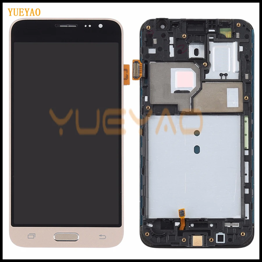 Для Samsung J3 2016 LCD J320F J320FN J320M ЖК дисплей сенсорный экран дигитайзер рамка домашняя