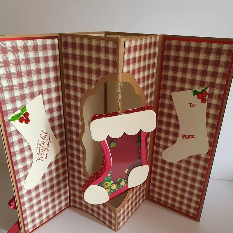 Теплый Рождественский носок металлическая высечка рождественские носки и