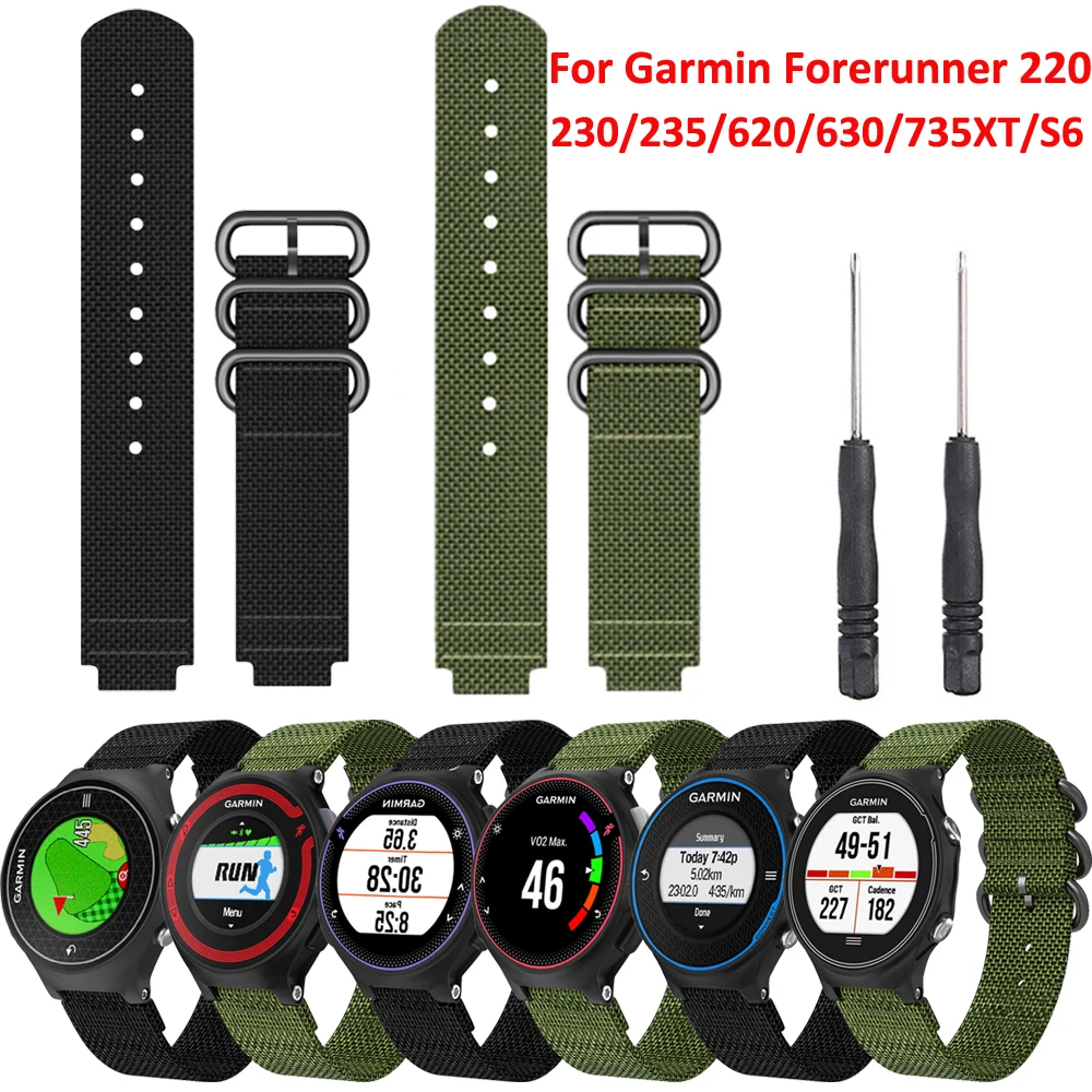 

Спортивный нейлоновый силиконовый ремешок для наручных часов Garmin Forerunner 235 220 230 620 735XT S6, ремешок для часов, аксессуары для часов