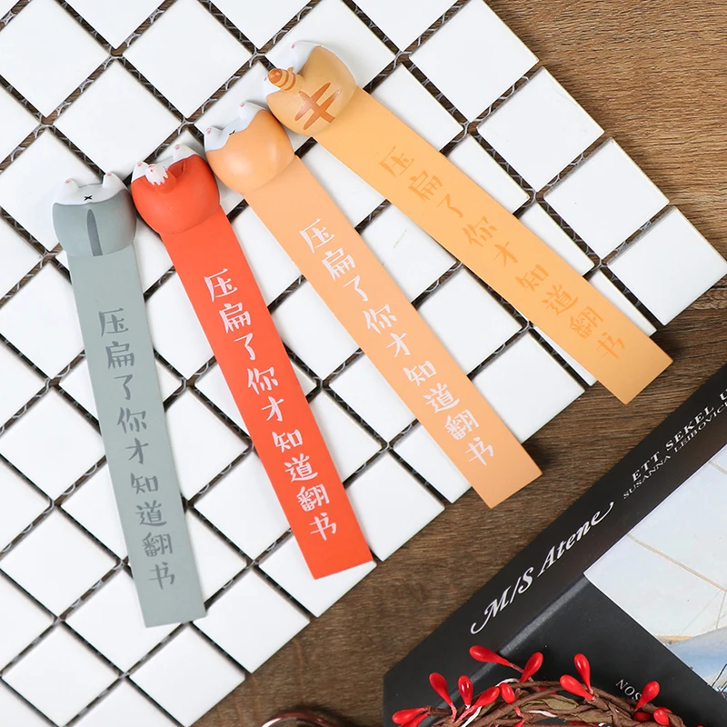 14.5*2cm Cute Cartoon Cat Fox Hamster Dog Bookmarks Novelty Book Reading Item Creative Gift for Kids Children Stationery |