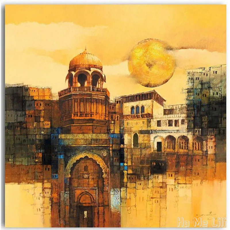 

Sunrise On River Ganga Canvas Print By Ho Me Lili Wall Art Painting Religious Gift For Home Decor