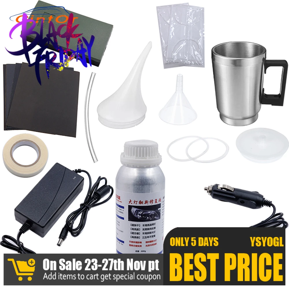 Набор для ремонта автомобильных фар комплект чистки и полировки покрытие против