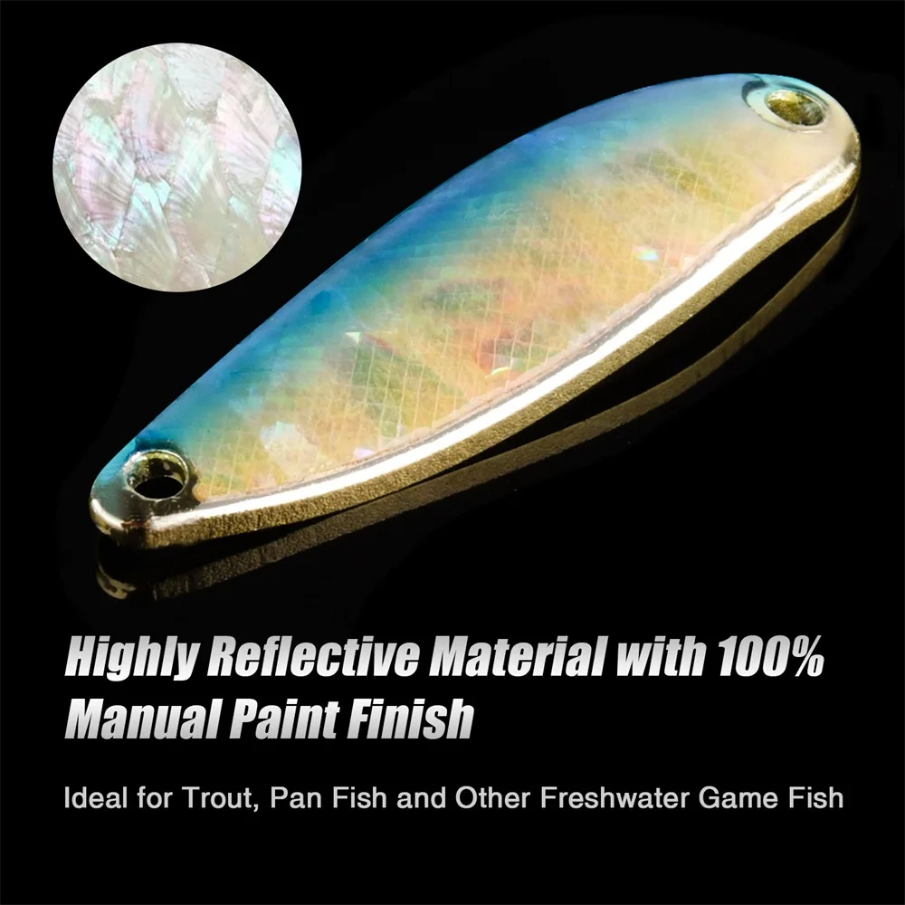 Goture New Micro Fishing Spoon Lure Spinner Hard Artificial Bait for Trout  Perch Fishing, 2pcs/pack, 3cm 2.8g or 3.5cm 4g