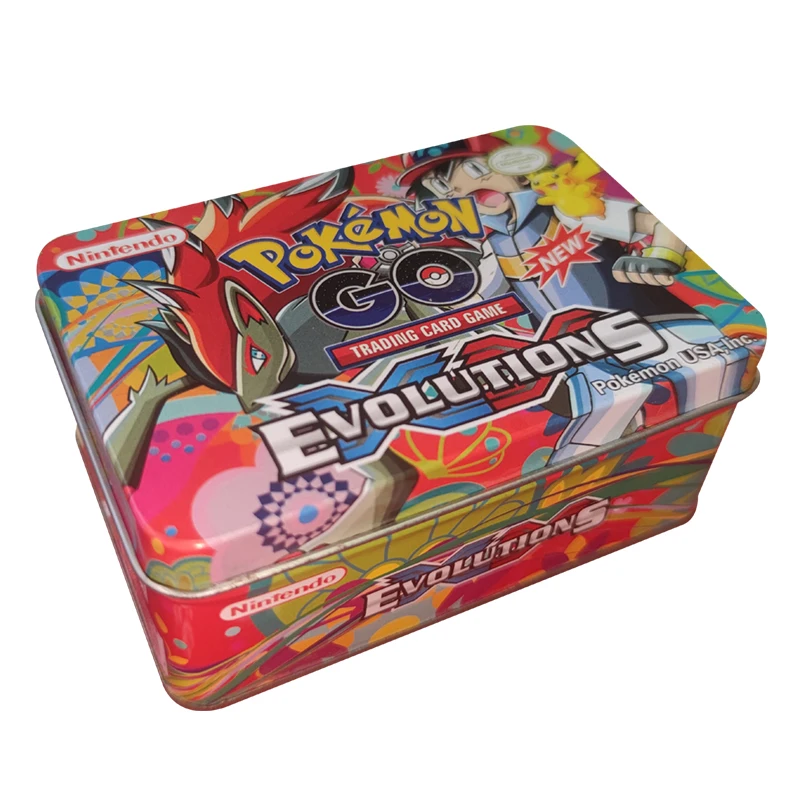 

42 stks /set Pokemon cards Iron Box TAKARA TOMY Battle Games Hobby Hobby Collectibles Game Collection Anime Cards for Children