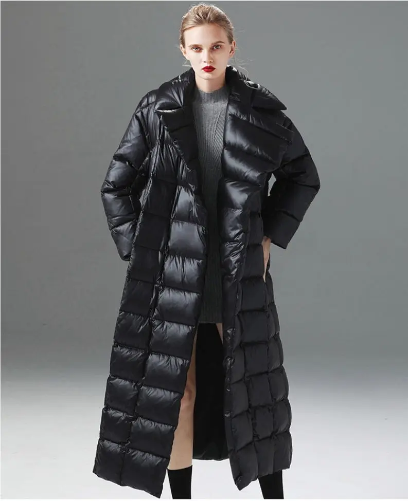 Winter Clothing Female 2019 New Women's Down Jacket 90 White Duck Warmth slim waist long down jacket female black | Женская одежда