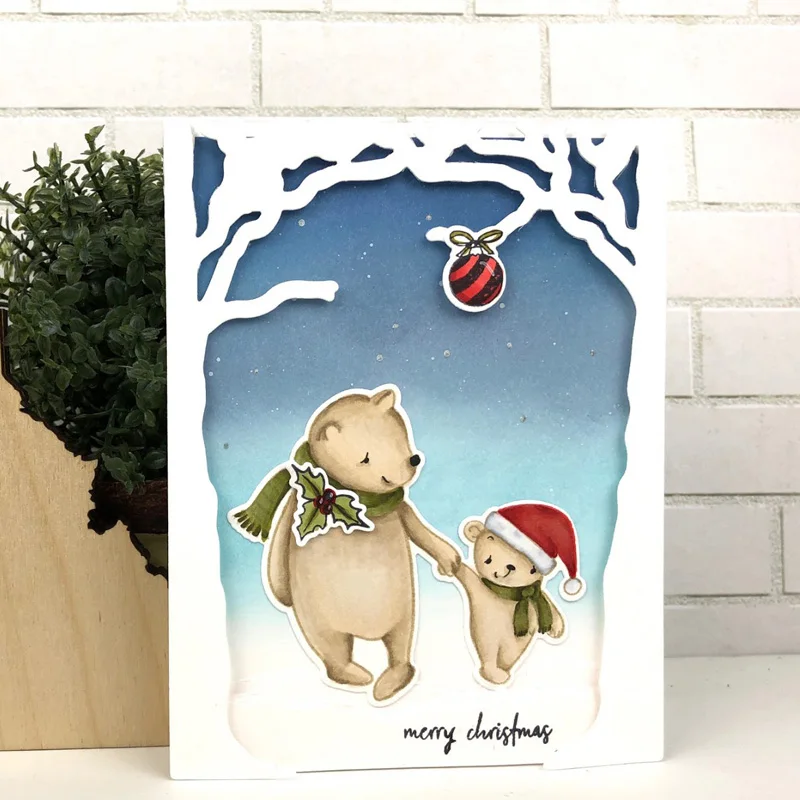 Деревянный лес + рамка ветки металлические штампы трафареты деревянная высечка