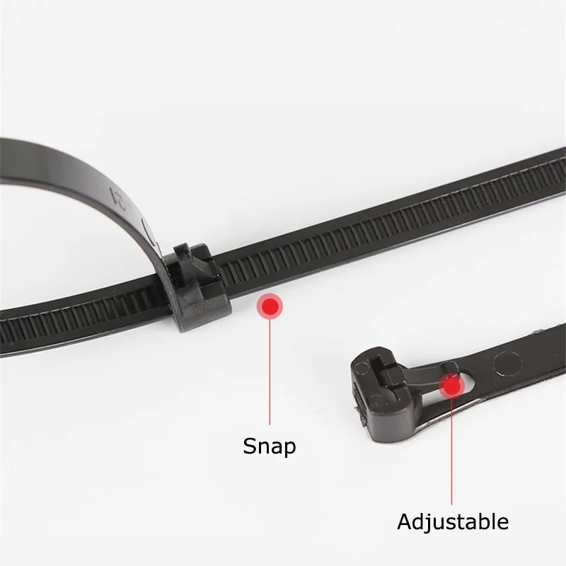 Многоразовые самоблокирующиеся Нейлоновые регулируемые Кабельные стяжки для