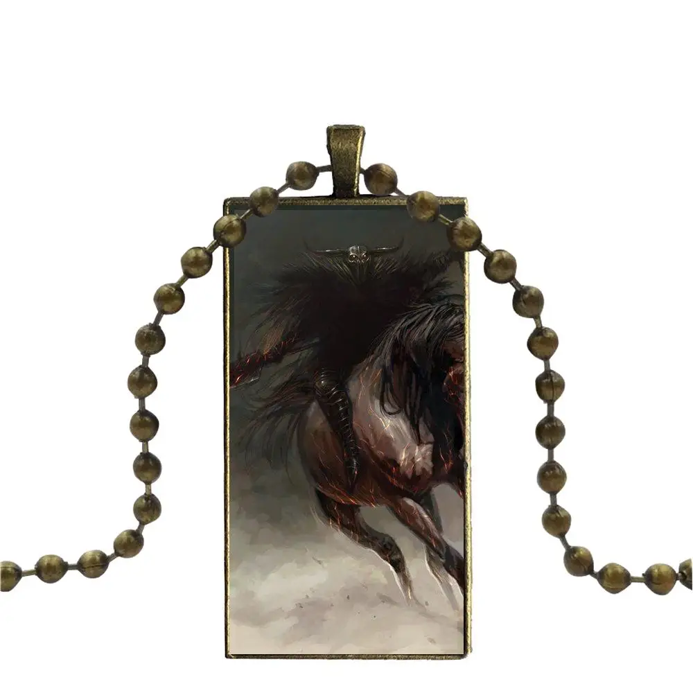 Ожерелье модная Длинная цепочка с прямоугольным ожерельем ювелирные изделия для