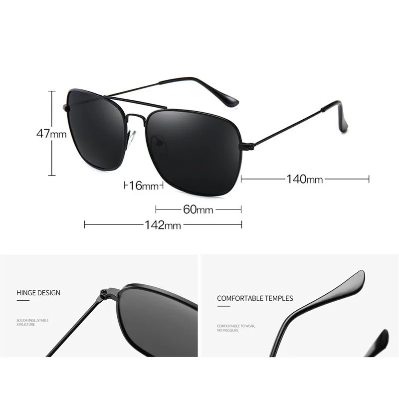 Мужские солнцезащитные очки RBRARE поляризационные зеркальные дизайнерские