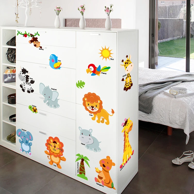 

Diy Animal Wall Stickers Decorative Sticker Home Decor For Kids Rooms Decoration Home Party Decor Wallpaper