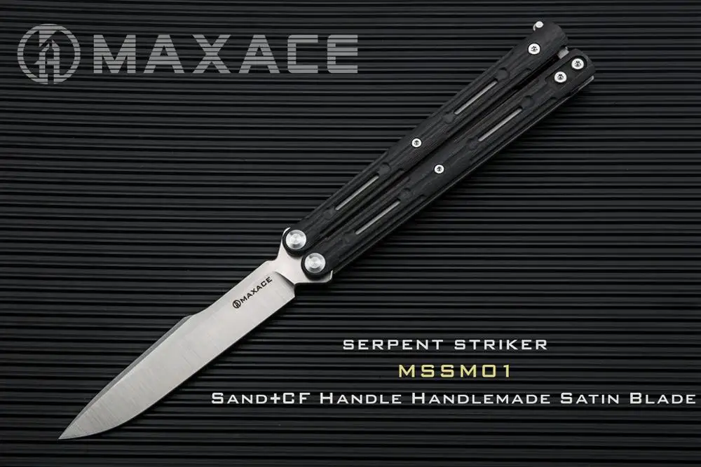 MAXACE Serpent Striker Satin M390 стальное лезвие из углеродного волокна/титановый
