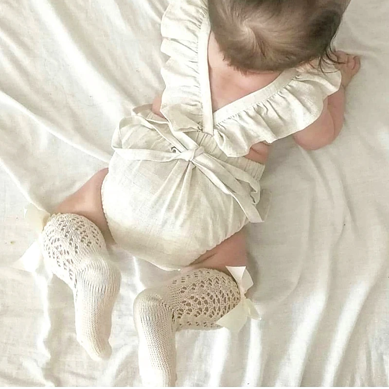 Гольфы для маленьких девочек летние носки принцессы в испанском стиле с большим