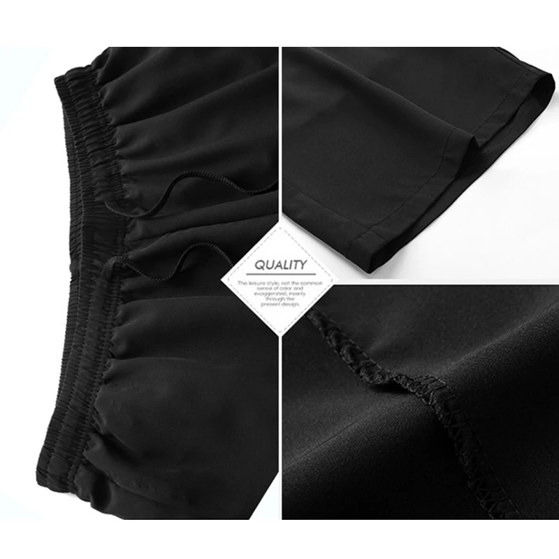 

Ice Silks Quick Drying Men Casual Shorts with Pocket Drawstring Waist Daily Home Travel Summer Beach Shorts K2