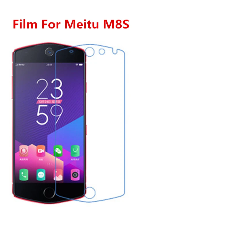 1/2/5/10 шт. ультратонкая прозрачная защитная пленка для HD ЖК-экрана с тканевой пленкой для очистки для Meitu M8S.