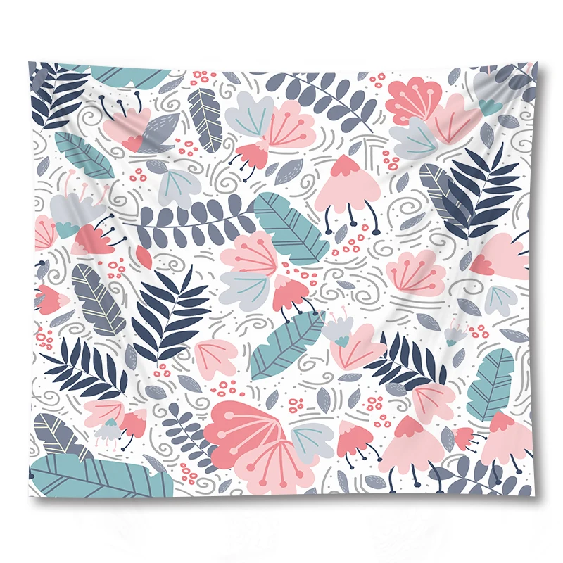 

Colorful Leaves Wall Tapestry For Bedroom Decor Washable Hanging Blanket Square And Rectangle Large Sizes Drop Ship