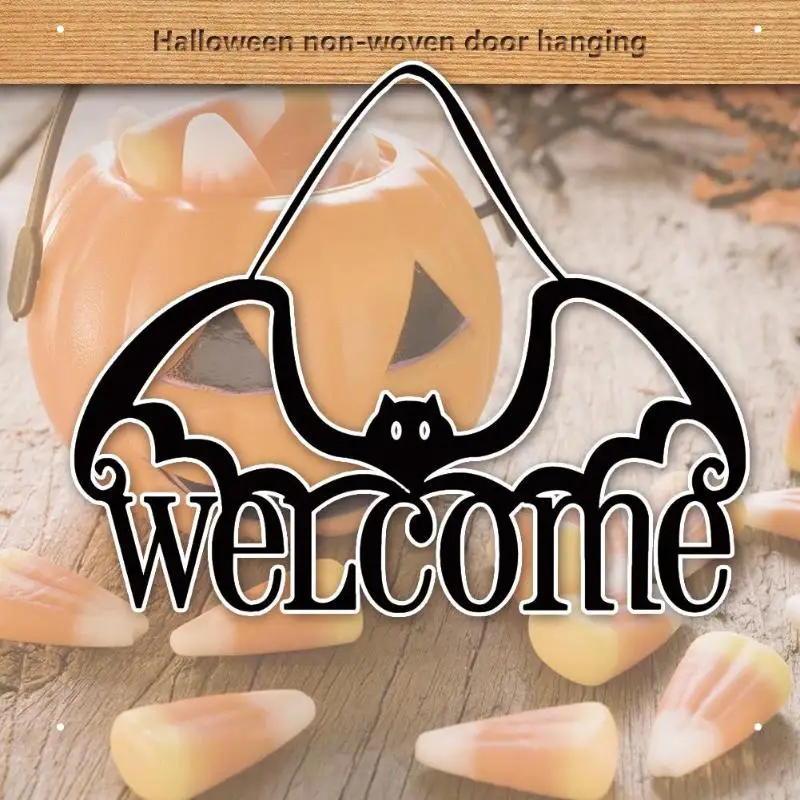 Хэллоуин дверь подвесной нетканый Добро пожаловать летучая мышь фестиваль