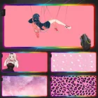 Розовый игровой коврик для компьютерной мыши, большой коврик для мыши RGB, игровой коврик для мыши XXL, большой коврик для мыши, настольный игровой коврик для ПК с подсветкой