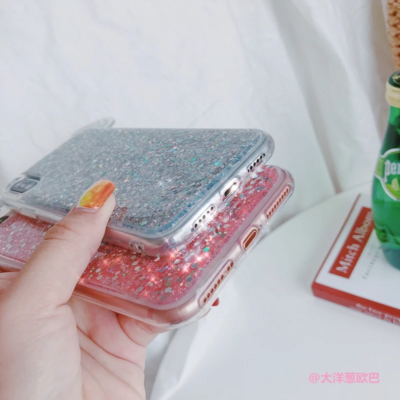 Блестящий чехол для iPhone 7 8 6 6s Plus X 10 XR XS MAX Fashion Bling Ears мягкий термополиуретановый