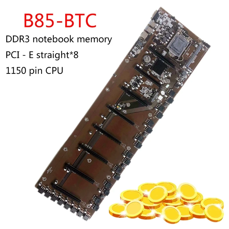 Встроенная Материнская плата B85 BTC чипсет VGA 8 GPU Материнские платы Для майнинга