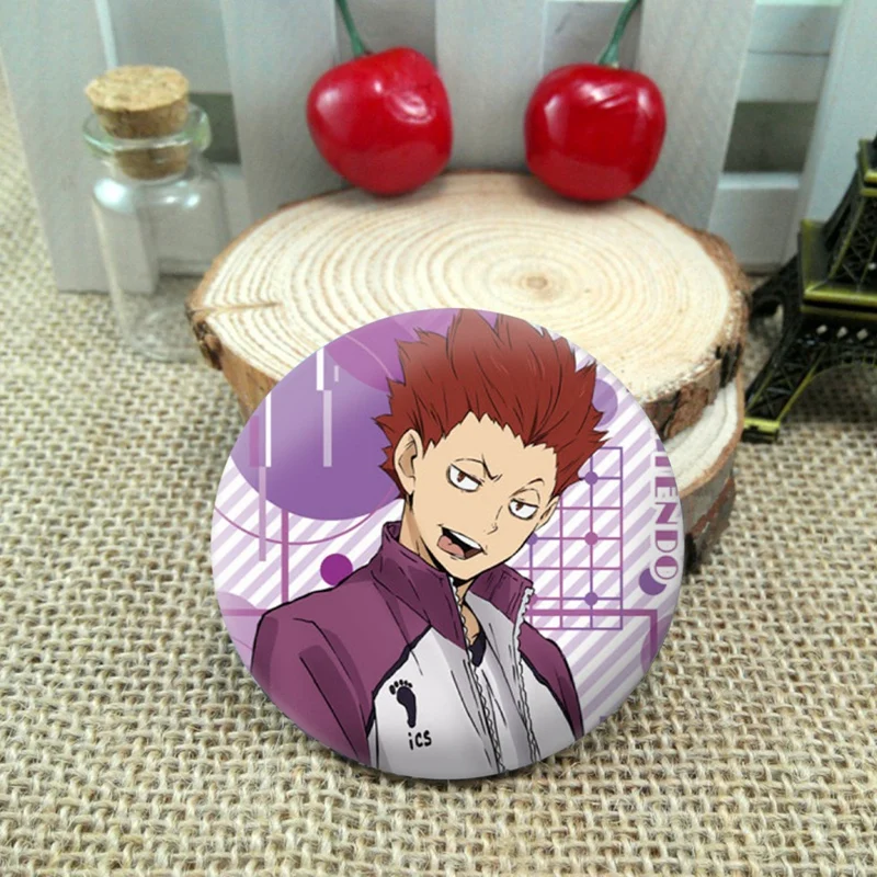 Диаметр 5 8 см Японское Аниме Haikyuu Акриловые Броши школьная подвеска Kawai Shoyo Hinata Daichi