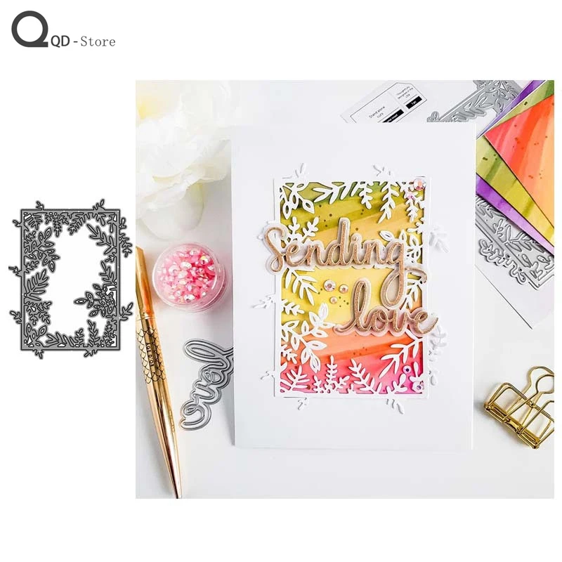 

Leaf Border Metal Cutting Dies Scrapbooking Handmade Tools DIY Card Make Mould Model Craft Decoration New 2021 Wholesale