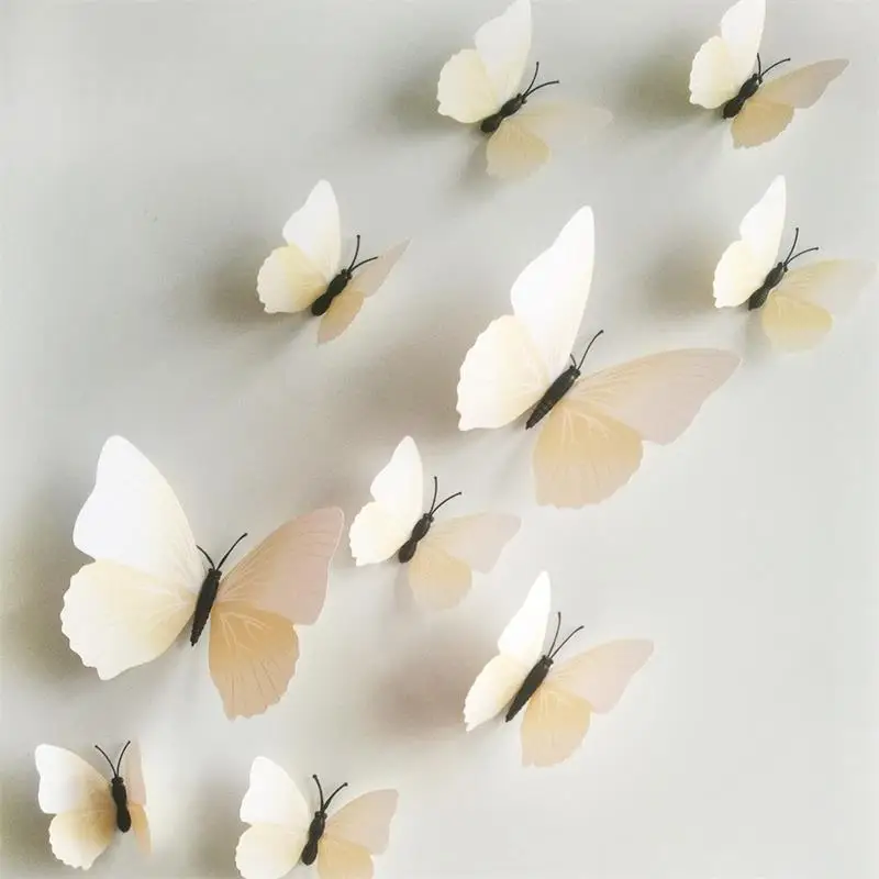 

12pcs Creative Wedding Decoration 3D Fridge Butterfly Decor Wall Sticke Kids Window Shop ETH002. Home decor