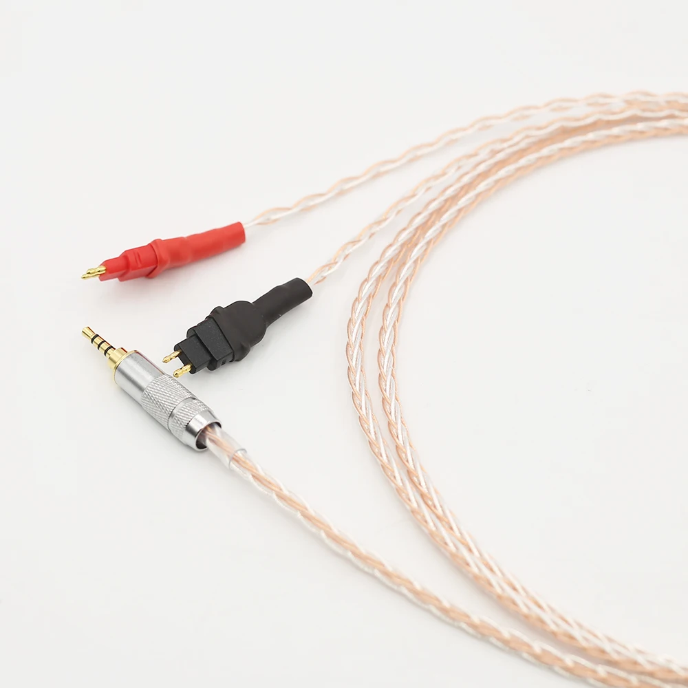 2 5 мм TRRS сбалансированный кабель для HD650 HD600 HD660s серебристый и медный витой