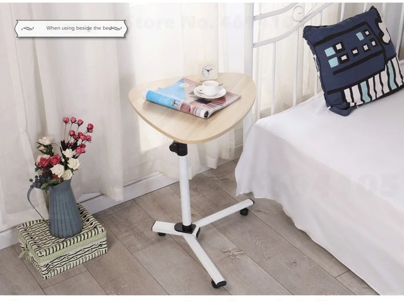 Компактный прикроватный столик передвижной регулируемый для ноутбука
