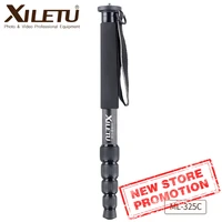 xiletu ml 325c carbon fiber tripod monopod stable pole for canon nikon digital camera with stainless steel spike